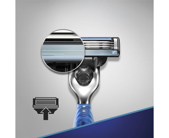 Бритва Gillette Mach3 Start с 3 сменными картриджами (7702018464005), изображение 5 Бритва Gillette Mach3 Start с 3 сменными картриджами (7702018464005), изображение 5