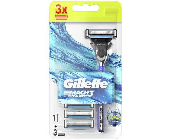 Бритва Gillette Mach3 Start з 3 змінними картриджами (7702018464005)