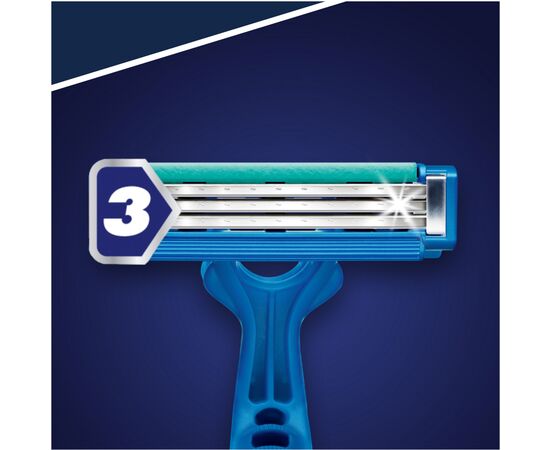 Бритва Gillette Blue Simple3 одноразовая 4 шт. (7702018429622), изображение 2