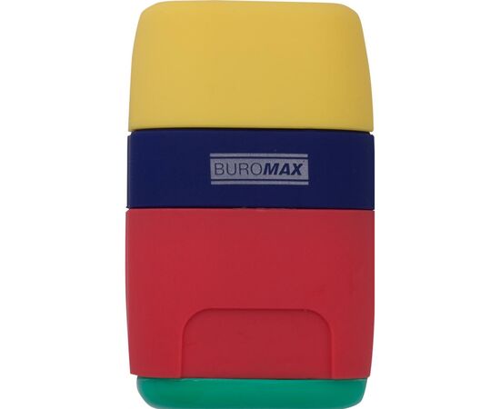 Точилка Buromax RUBBER TOUCH /large, container, eraser (BM.4771-1)