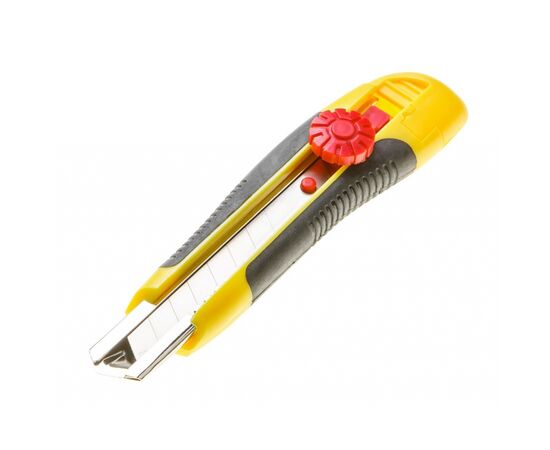 Нож канцелярский Topex 18мм с фиксатором (17B118), изображение 2 Нож канцелярский Topex 18мм с фиксатором (17B118), изображение 2