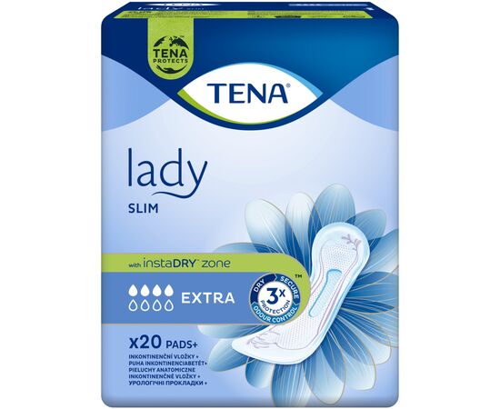 Урологические прокладки Tena Lady Slim Extra 20 шт. (7322540034936/7322541451299), изображение 2 Урологические прокладки Tena Lady Slim Extra 20 шт. (7322540034936/7322541451299), изображение 2