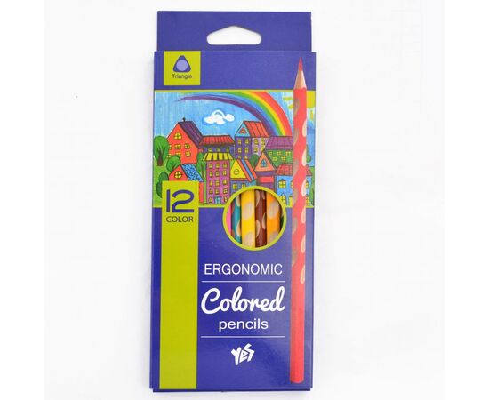 Олівці кольорові Yes Ergonomic 12 кол (290509)
