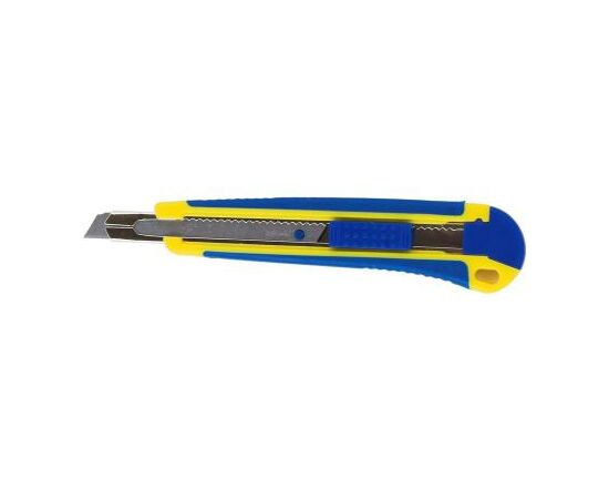 Нож канцелярский Buromax 9 мм, metal runners, rubber inserts (BM.4601)