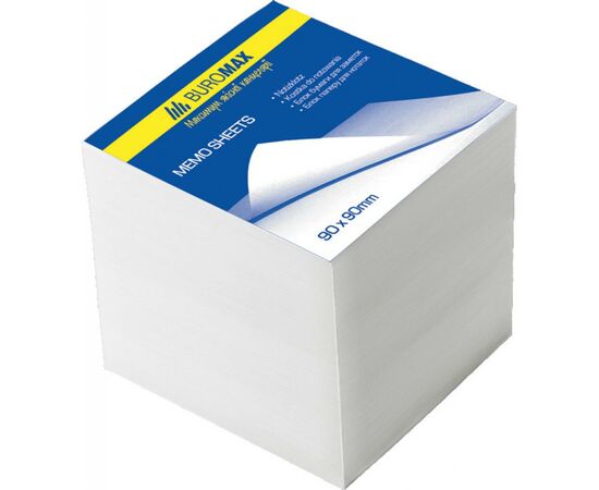 Папір для нотаток Buromax White JOBMAX 90х90х70мм.,unglued (BM.2218)