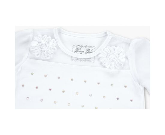 Кофта Breeze с шифоновыми рукавами и стразами (8840-92G-white), изображение 3 Кофта Breeze с шифоновыми рукавами и стразами (8840-92G-white), изображение 3