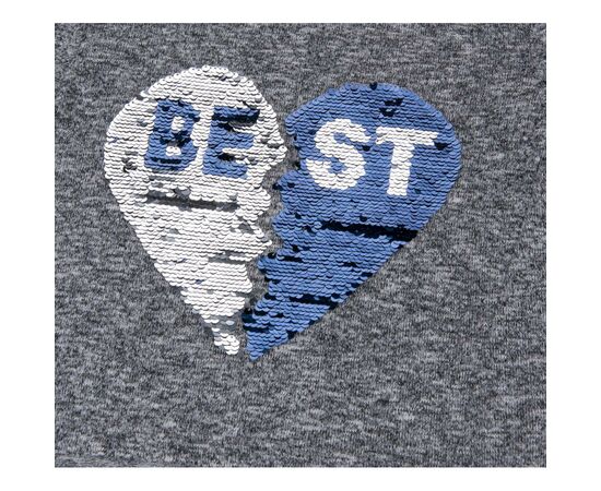 Кофта Breeze с аппликацией из пайеток "BEST" (1257_1-116G-gray blue), изображение 4 Кофта Breeze с аппликацией из пайеток "BEST" (1257_1-116G-gray blue), изображение 4