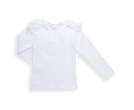 Кофта Breeze с шифоновыми рюшами (9270-140G-white), изображение 2 Кофта Breeze с шифоновыми рюшами (9270-140G-white), изображение 2