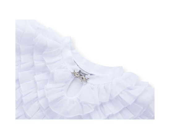Кофта Breeze с шифоновыми рюшами (9270-140G-white), изображение 3 Кофта Breeze с шифоновыми рюшами (9270-140G-white), изображение 3