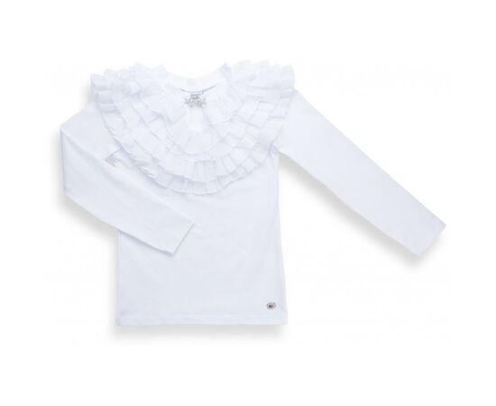 Кофта Breeze з шифоновими рюшами (9270-140G-white)