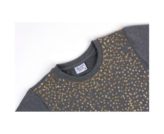 Кофта Breeze с пайетками и молниями (9367-128G-gray), изображение 3