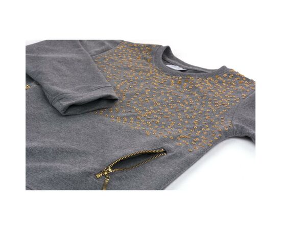 Кофта Breeze с пайетками и молниями (9367-152G-gray), изображение 4 Кофта Breeze с пайетками и молниями (9367-152G-gray), изображение 4