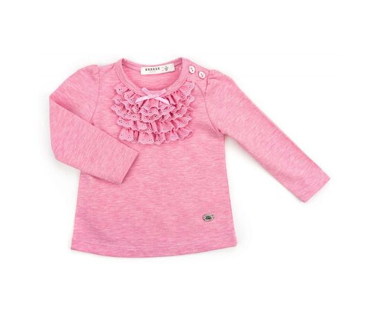 Кофта Breeze з мереживною оборкою (10040-86G-pink)