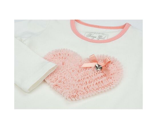 Кофта Breeze с сердечком и кружевом (10646-104G-beige), изображение 4