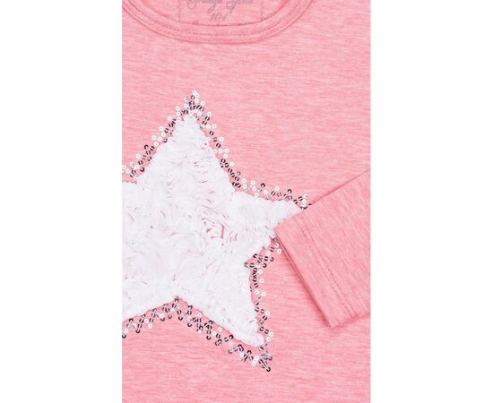 Кофта Breeze со звездой и оборкой (10536-128G-pink), изображение 6 Кофта Breeze со звездой и оборкой (10536-128G-pink), изображение 6