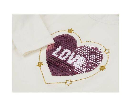 Кофта Breeze з аплікацією перевертишем "LOVE" (11227-110G-beige), зображення 3 Кофта Breeze з аплікацією перевертишем "LOVE" (11227-110G-beige), зображення 3