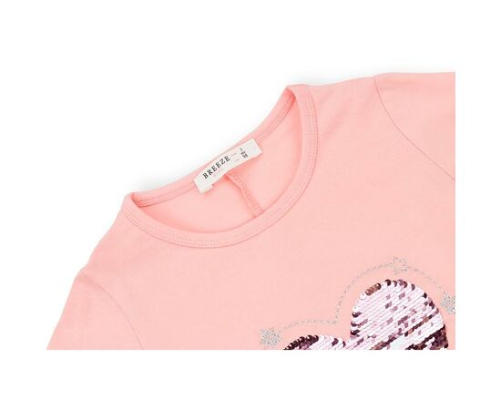 Кофта Breeze с аппликацией перевертышем "LOVE" (11227-98G-peach), изображение 2 Кофта Breeze с аппликацией перевертышем "LOVE" (11227-98G-peach), изображение 2