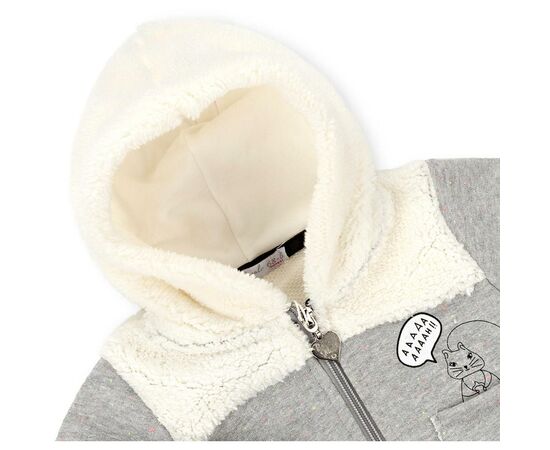 Кофта Haknur на молнии с меховым капюшоном (6943-80G-gray), изображение 3 Кофта Haknur на молнии с меховым капюшоном (6943-80G-gray), изображение 3