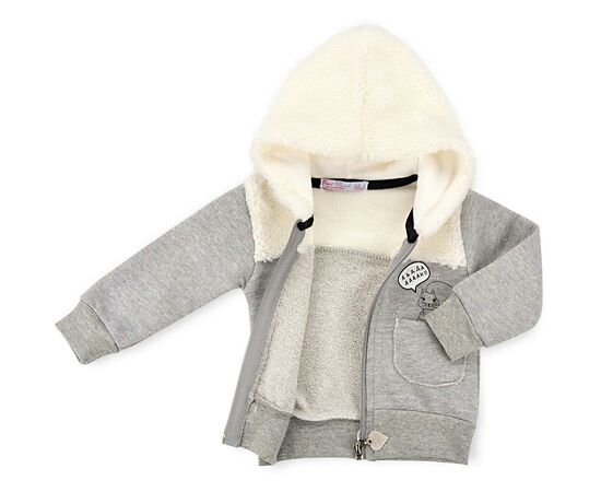 Кофта Haknur на молнии с меховым капюшоном (6943-80G-gray), изображение 4 Кофта Haknur на молнии с меховым капюшоном (6943-80G-gray), изображение 4