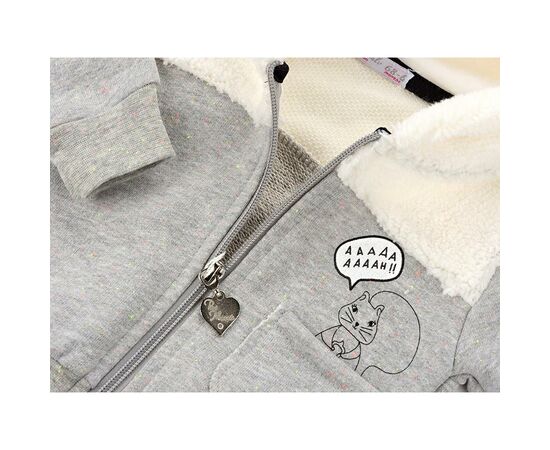Кофта Haknur на молнии с меховым капюшоном (6943-80G-gray), изображение 5 Кофта Haknur на молнии с меховым капюшоном (6943-80G-gray), изображение 5