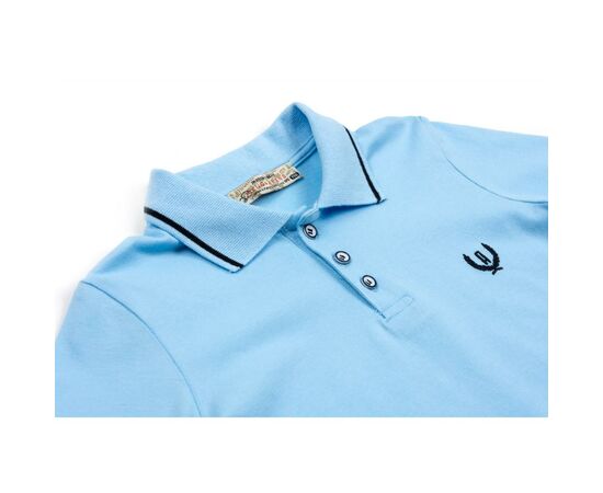 Кофта A-Yugi поло с длинным рукавом (6008-164B-blue), изображение 3 Кофта A-Yugi поло с длинным рукавом (6008-164B-blue), изображение 3