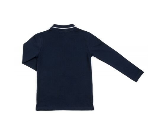 Кофта A-Yugi поло с длинным рукавом (6007-116B-dackblue), изображение 2 Кофта A-Yugi поло с длинным рукавом (6007-116B-dackblue), изображение 2