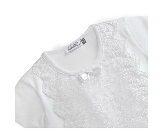 Кофта Matilda с кружевом с коротким рукавом (10497-152G-white), изображение 2 Кофта Matilda с кружевом с коротким рукавом (10497-152G-white), изображение 2