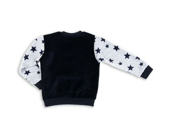 Набор детской одежды Breeze велюровый с вертолетом и штанишками в звездочку (8113-74/B-dark blue), изображение 2 Набор детской одежды Breeze велюровый с вертолетом и штанишками в звездочку (8113-74/B-dark blue), изображение 2