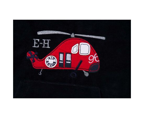 Набор детской одежды Breeze велюровый с вертолетом и штанишками в звездочку (8113-74/B-dark blue), изображение 6 Набор детской одежды Breeze велюровый с вертолетом и штанишками в звездочку (8113-74/B-dark blue), изображение 6