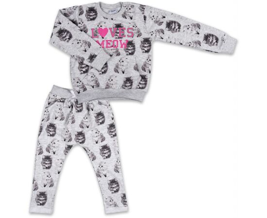Набір дитячого одягу Breeze кофта та штани сірий меланж (7874-86G-gray)