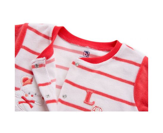 Человечек Bibaby в полосочку "Lovely" (60173-68G-coral), изображение 4 Человечек Bibaby в полосочку "Lovely" (60173-68G-coral), изображение 4