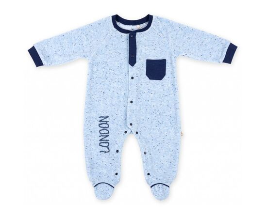 Человечек Bibaby велюровый с карманчиком "London" (60169-68B-blue)