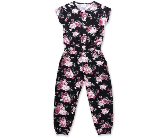 Комбинезон Breeze в цветочки (8904-134G-black)