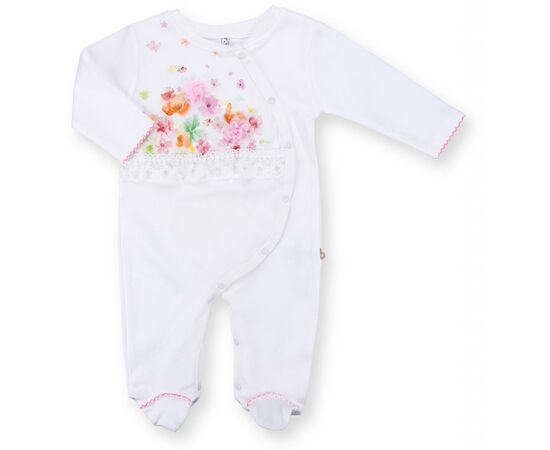Человечек Bibaby с нежными цветочками (60195-68G-pink)