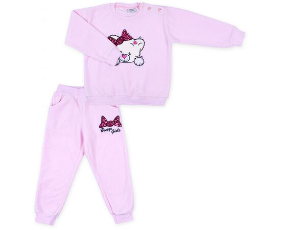Набір дитячого одягу Breeze кофта з брюками з котиком і бантиком (8371-68G-pink)