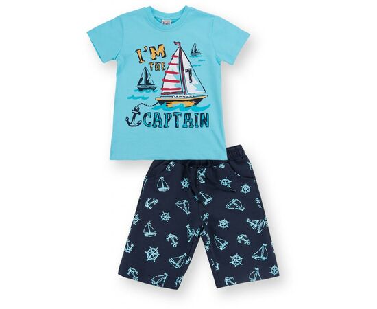 Набор детской одежды E&H с корабликами "I'm the captain" (8306-104B-blue)