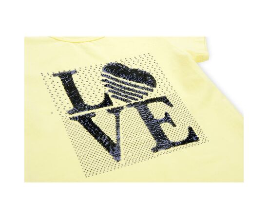 Набор детской одежды Breeze с надписью "LOVE" из пайеток (8307-128G-yellow), изображение 8 Набор детской одежды Breeze с надписью "LOVE" из пайеток (8307-128G-yellow), изображение 8