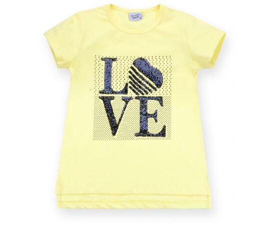 Набор детской одежды Breeze с надписью "LOVE" из пайеток (8307-140G-yellow), изображение 2 Набор детской одежды Breeze с надписью "LOVE" из пайеток (8307-140G-yellow), изображение 2