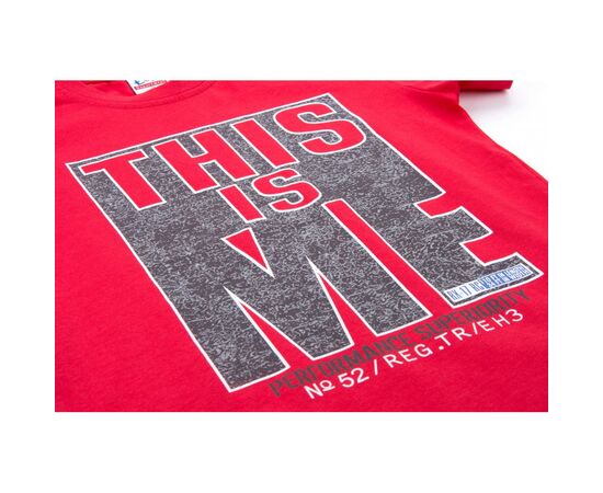 Набор детской одежды Breeze футболка "This is me" с шортами (8939-116B-red), изображение 6
