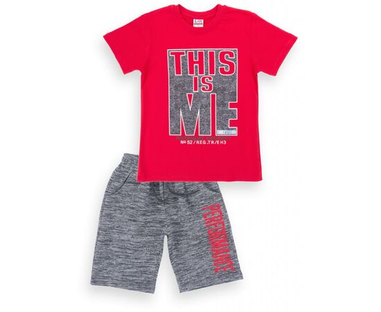 Набор детской одежды Breeze футболка "This is me" с шортами (8939-116B-red)