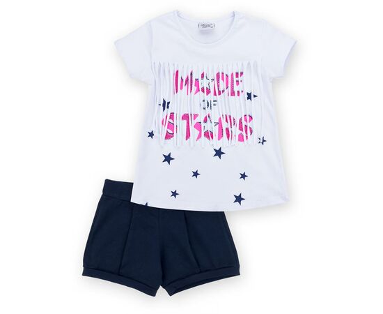 Набор детской одежды Breeze футболка со звездочками с шортами (9036-116G-white)