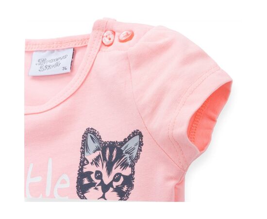 Набор детской одежды Breeze футболка с котиком и штанишки с кармашками (8983-92G-peach), изображение 4