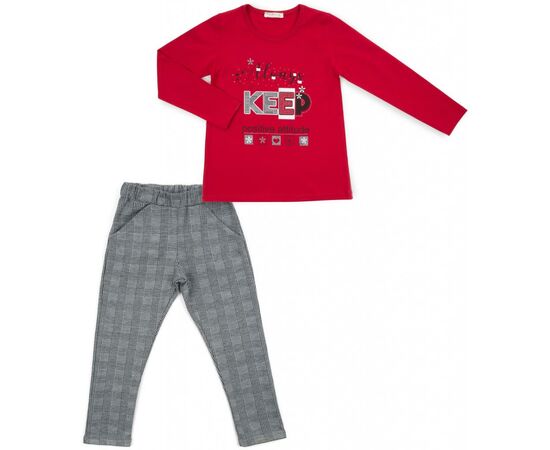 Набор детской одежды Breeze "ALWAYS KEEP POSITIVE ATTITUDE" (13591-134G-red)