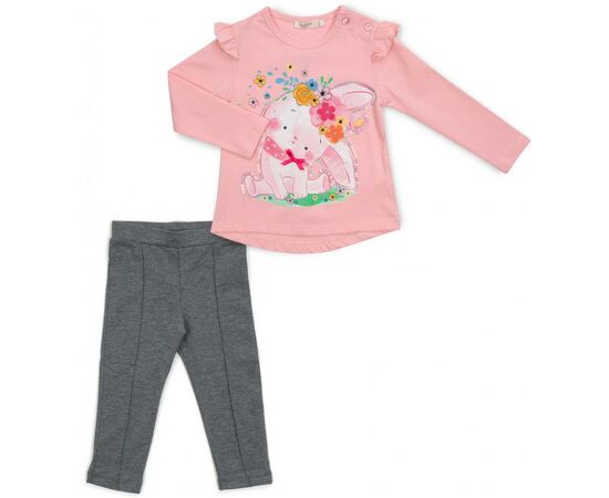 Набор детской одежды Breeze с зайчиком в цветах (13299-110G-pink)