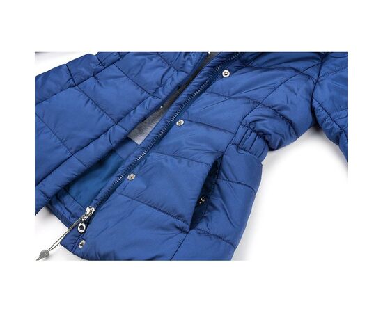 Куртка Snowimage удлиненная с капюшоном и цветочками (SICY-G107-116G-blue), изображение 4 Куртка Snowimage удлиненная с капюшоном и цветочками (SICY-G107-116G-blue), изображение 4