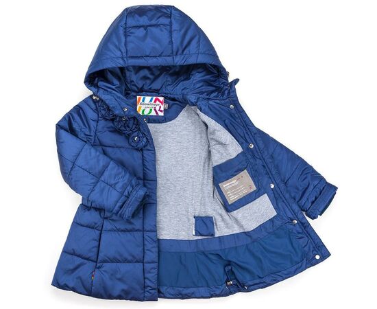 Куртка Snowimage удлиненная с капюшоном и цветочками (SICY-G107-116G-blue), изображение 5 Куртка Snowimage удлиненная с капюшоном и цветочками (SICY-G107-116G-blue), изображение 5