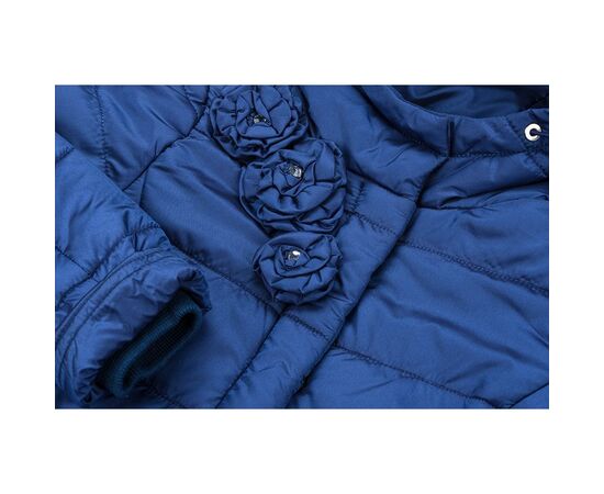 Куртка Snowimage удлиненная с капюшоном и цветочками (SICY-G107-116G-blue), изображение 6 Куртка Snowimage удлиненная с капюшоном и цветочками (SICY-G107-116G-blue), изображение 6
