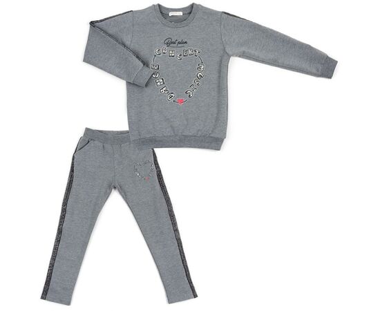 Набор детской одежды Breeze с серебряными лампасами (12973-128G-gray)