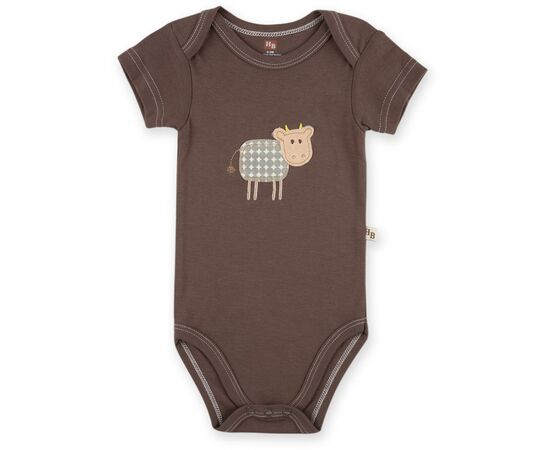 Боди Luvable Friends коричневый из бамбука с коровкой (68312.BR.9-12)