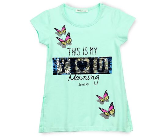 Платье Breeze туника с бабочками (10262-128G-green), изображение 2 Платье Breeze туника с бабочками (10262-128G-green), изображение 2